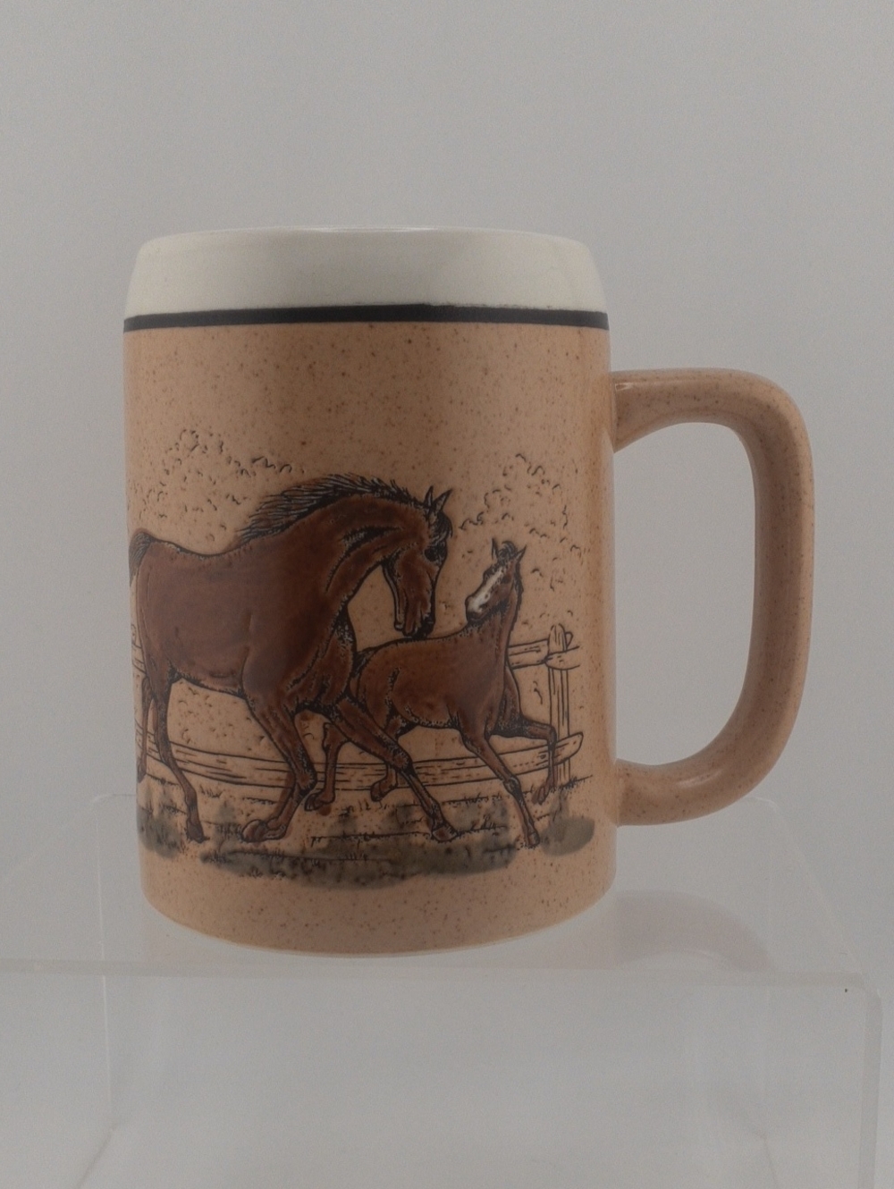 Brown Horse Scene Ceramic Coffee Mug - No Brand